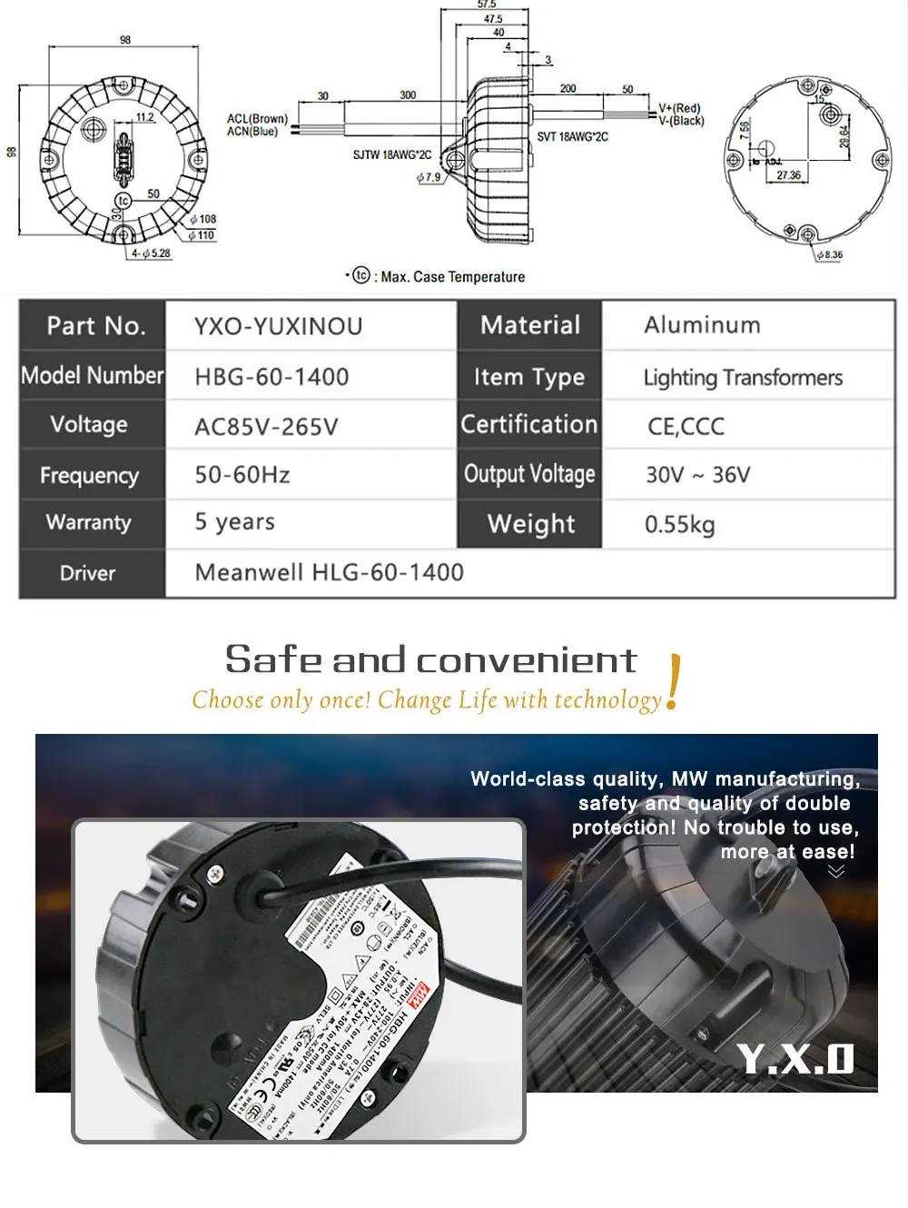 CREE CXB3590 COB светодиодный светильник для выращивания DIY модуль 100 Вт лампа для выращивания комнатных растений Идеальный держатель MEANWELL драйвер HBG-60-1400 полный спектр