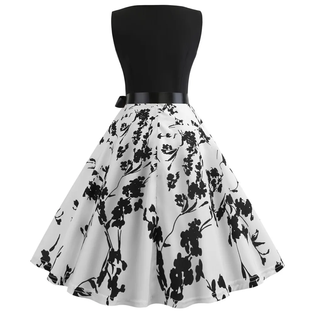 Vestidos, женское летнее винтажное платье, одежда с музыкальной нотой, Цветочный халат, Ретро стиль, Свинг, повседневное, 50S 60 S, вечерние платья в стиле рокабилли