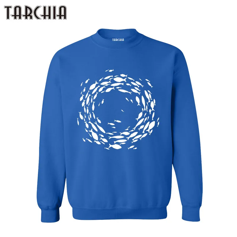 

TARCHIA 2022 European Style Hoodies Hoody Pullover Sweatshirts School Of Fish New Clothes Sportswear Sweatshirt Men Autumn