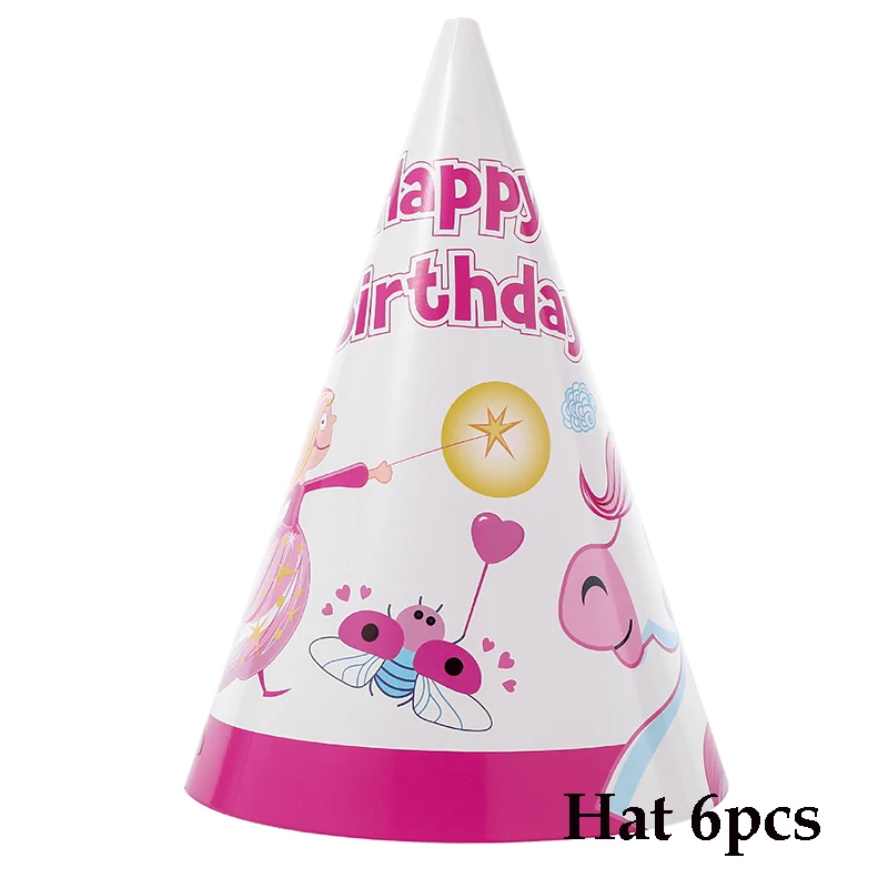 hat 6pcs Вечерние принадлежности Единорог тема День Рождения Декоративная скатерть для вечеринки тарелка чашка соломенный флаг табличка вечерние Декор - Цвет: hat 6pcs