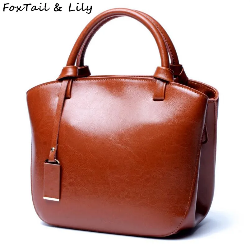 Женская винтажная Сумка тоут FoxTail & Lily из натуральной кожи Роскошные Дизайнерские