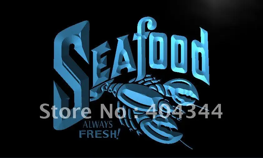 LK277 морепродукты всегда свежие Ресторан светодиодный неоновый светильник знак
