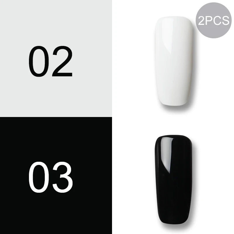 2pcs01 ROSALIND набор гель-лаков UV Vernis полуперманентный праймер верхнее покрытие 7 мл полигель-лак для маникюра - Цвет: 2pcs01