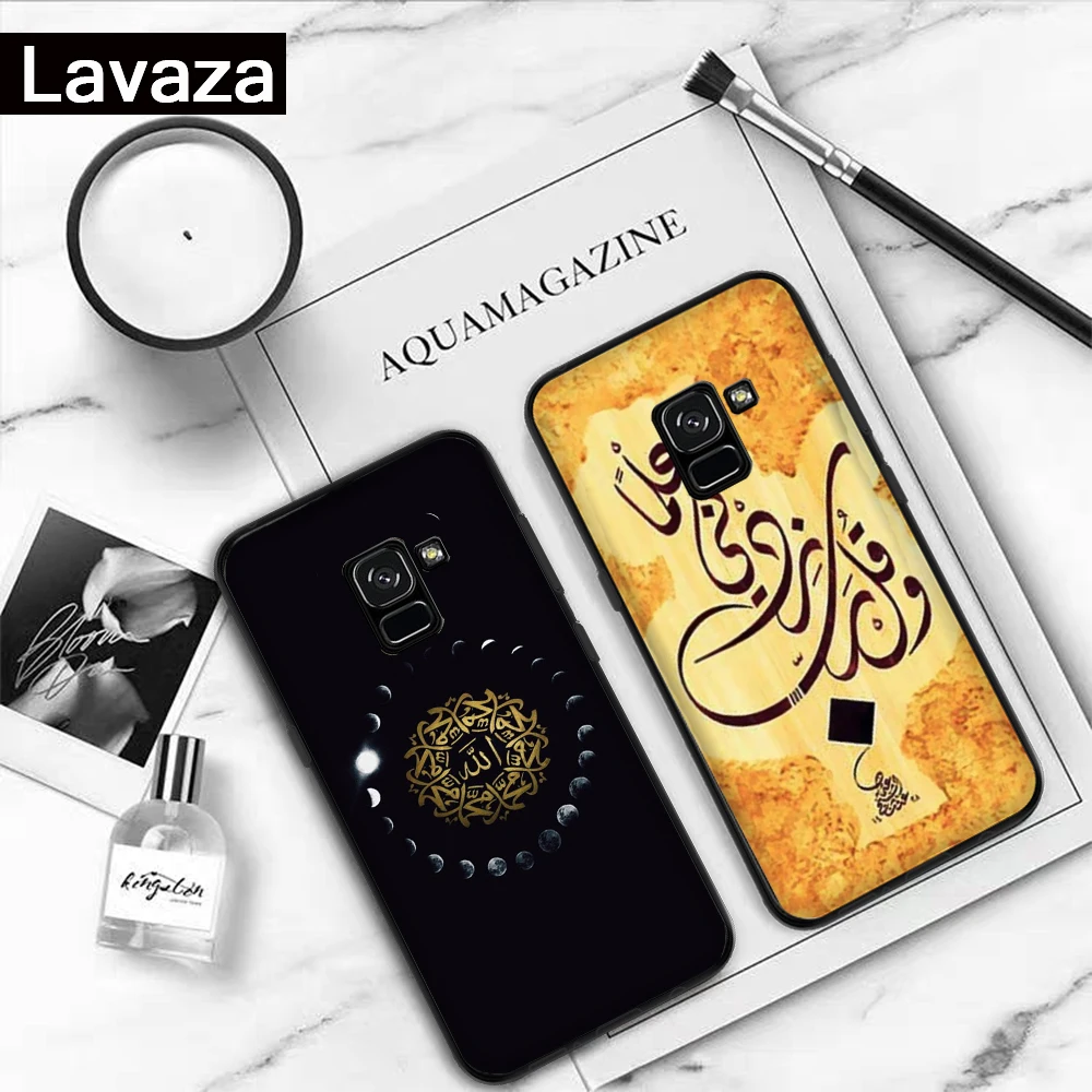 Чехол из силикона Lavaza с логотипом и арабским мусульманским исламским узором для Samsung A3 A5 2016 2017 A6 Plus A7 A8 A9 A10 A30 A40 A50 A70 J6 2018.