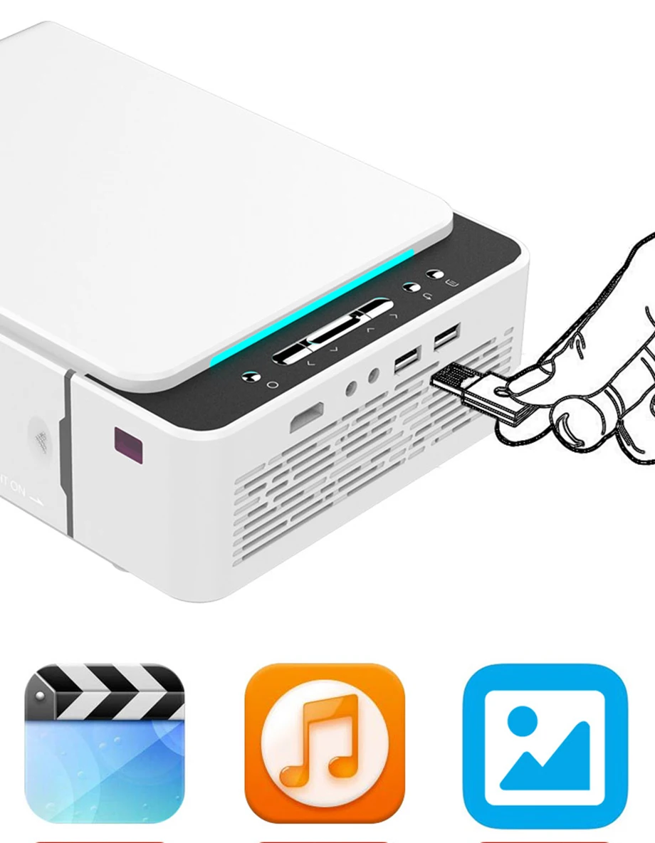Smartldea, новинка, S6, 1280x720 p, портативный проектор, HD, домашний кинотеатр, проектор, 1080 p, поддержка, видео игра, проектор с HDMI, USB, VGA, AV