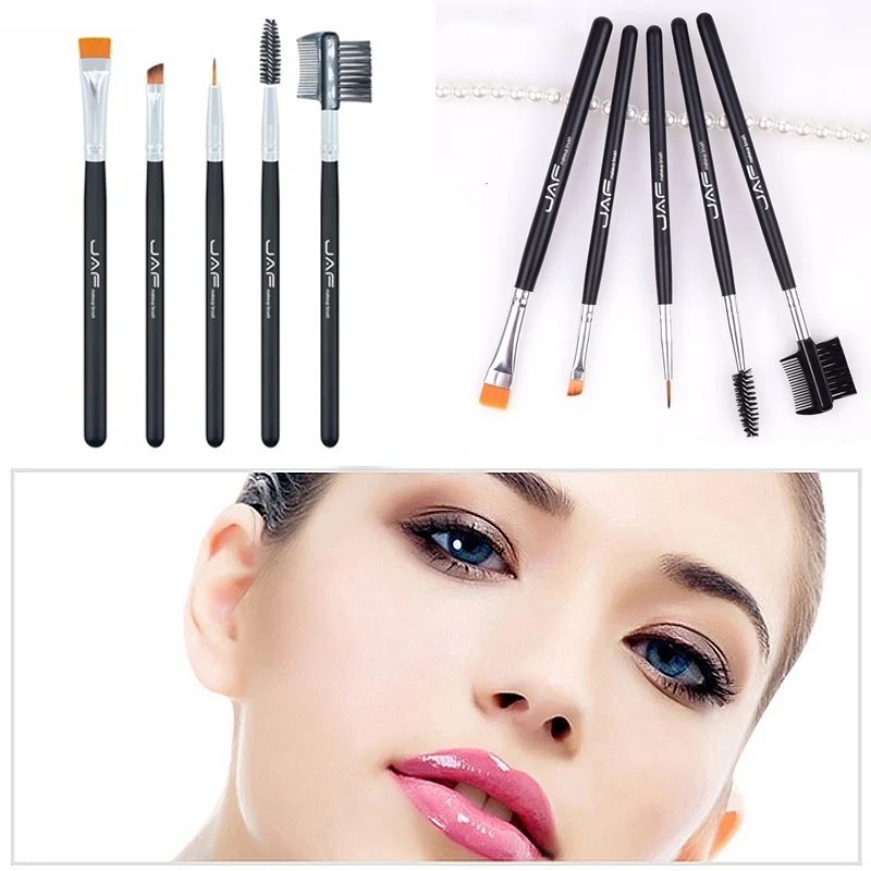 Розничная торговля JAF100 % Vegan Eye Make Cosmetische Borstel набор voor подводка для глаз Wenkbrauw Wimper
