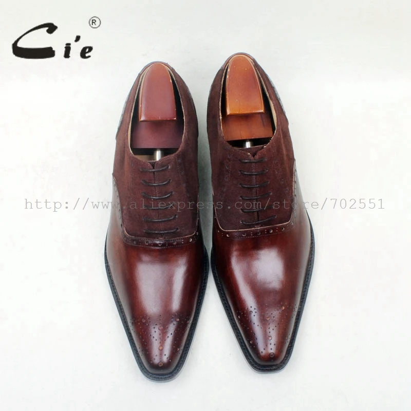 Мужские туфли-оксфорды на шнурках cie коричневые повседневные дышащие туфли