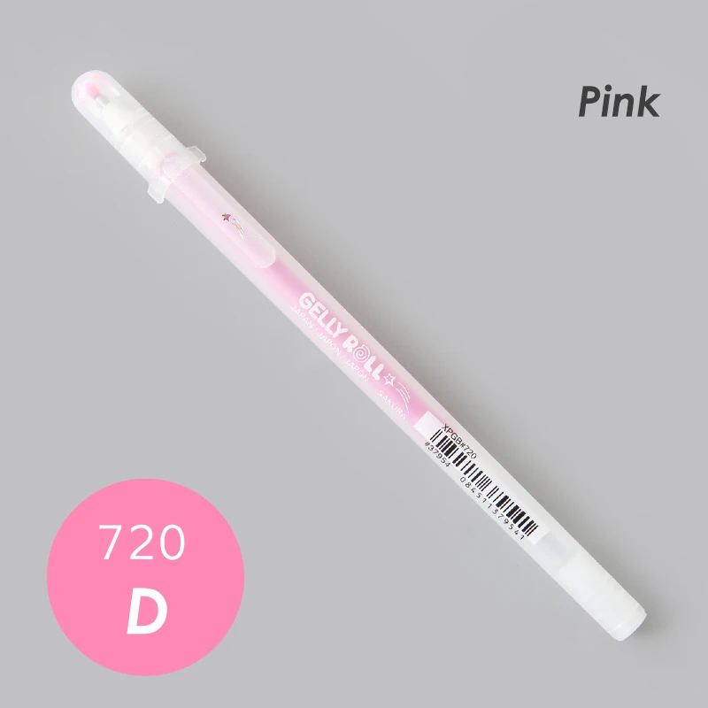D Pink SAKURA 0,6 мм блестящая цветная гелевая ручка гелли рулон stardust ручка выделители ручка для скрапбукинга Сделай Сам стационарная - Цвет: D Pink