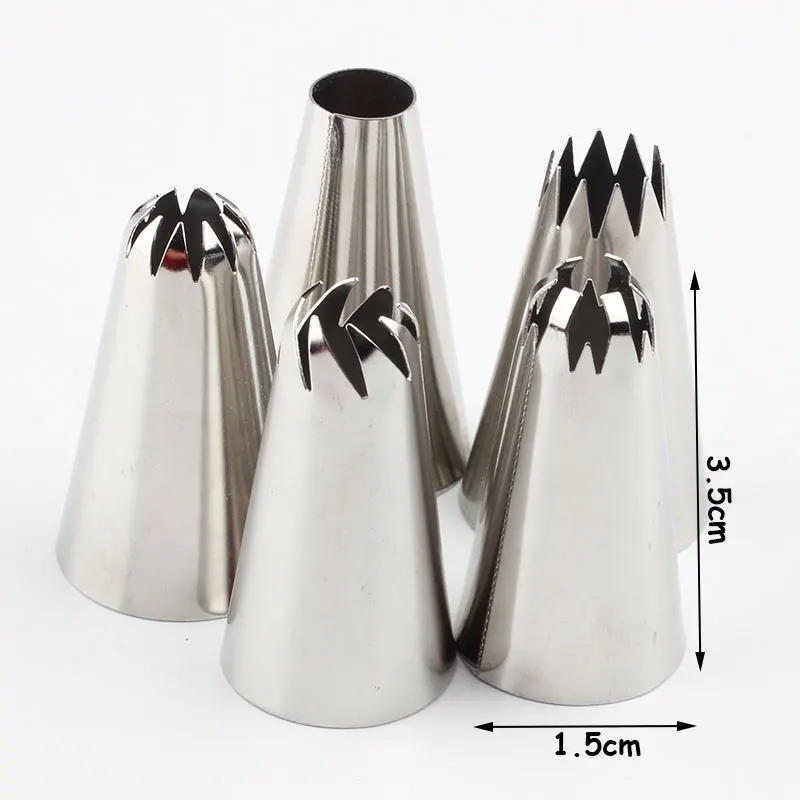 5 шт. кондитерские насадки для крема из нержавеющей стали|Наборы кондитерских