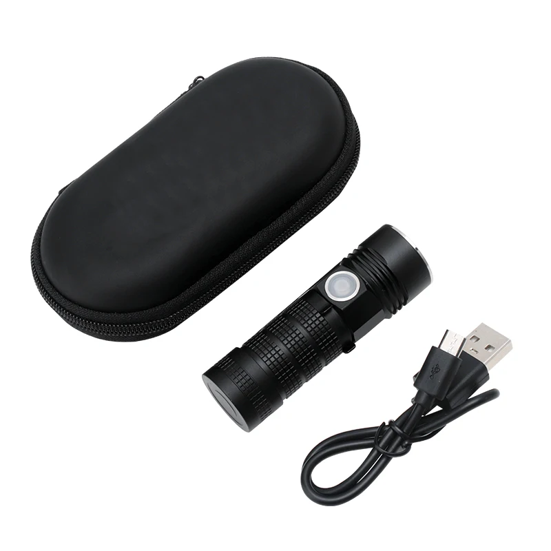 Светодиодный мини-фонарик XPL V6 USB Перезаряжаемый фонарь 16340