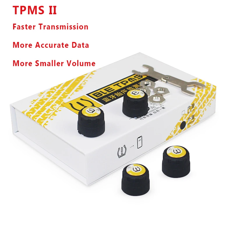 Внешние датчики TPMS II поддерживают Android и iOS Bluetooth выше 4 0 датчик давления в шинах