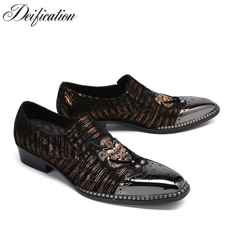 

Deification Moccasins Hombre Men Loafers Luxury Casual Designer Men Shoes Oxfords Italian Brand Cap Toe Slip On Dress Boat Shoes