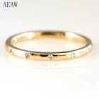 1,3 CTW мм обручальное кольцо с 5 камнями и натуральными бриллиантами, обручальное кольцо с оправой, круглая диадема, кольцо из желтого золота 14 к