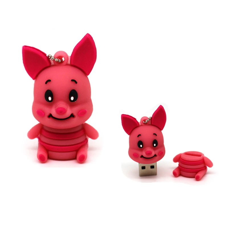 Usb флеш накопитель в виде милого мультяшного животного осла тигра свиньи 4 ГБ/8
