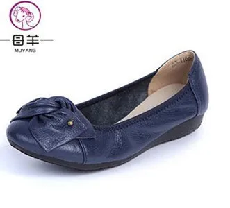 Free shipping Plus size(34-43) women genuine leather flat shoes woman work newest fashion female casual single | Обувь