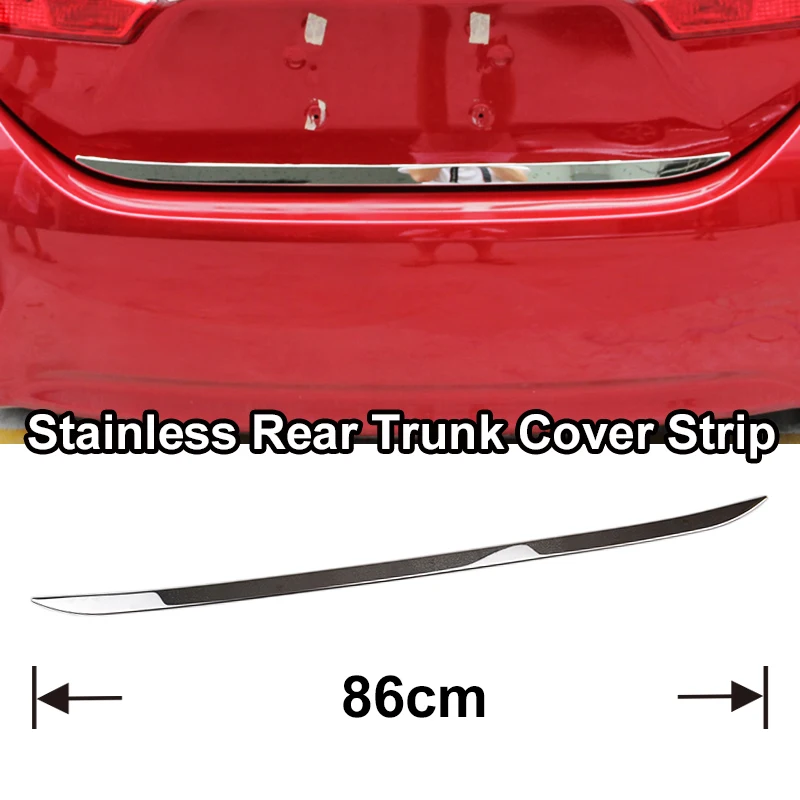 rear trunk strip Для Toyota Corolla Altis E170 хромированная дверная ручка боковое зеркало противотуманный светильник накладка украшение автомобиля Стайлинг - Цвет: rear trunk strip