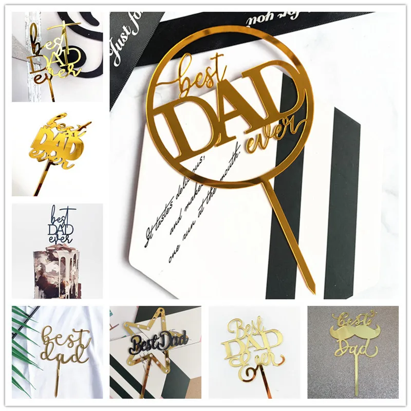 Лучший папа торт Топпер флаги топ с нарядной юбкой отца матери дочери и сына Fathers