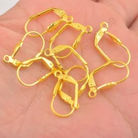 good quality 200pcs semicircle gold color flexible hook earrings earwires woman jewelry lever back accessories findings