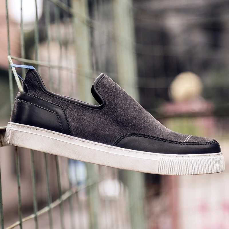 MYCORON 2018 New Men Genuine Leather Casual Boots Handmade Slip On Top Brand Driving Shoes Breathable Sapatenis Masculino | Обувь