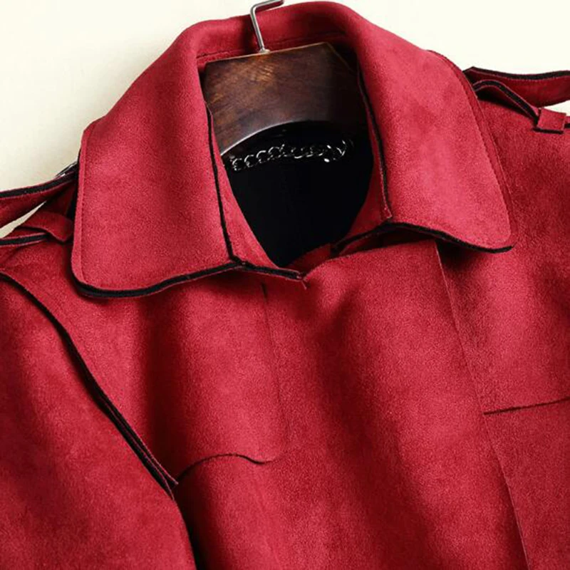 Зимнее длинное замшевое пальто SEDUTMO женская уличная куртка оверсайз