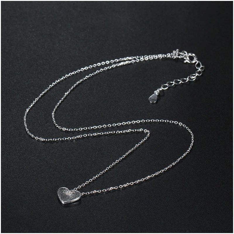 Маленькое ожерелье из стерлингового серебра 925 пробы с подвеской в форме сердца