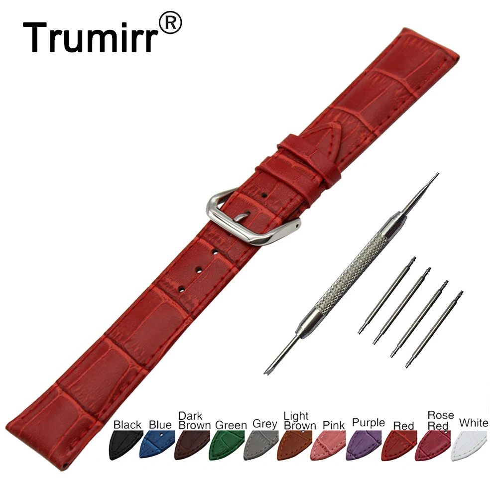 Ремешок из натуральной кожи для часов Omega браслет с пряжкой нержавеющей стали