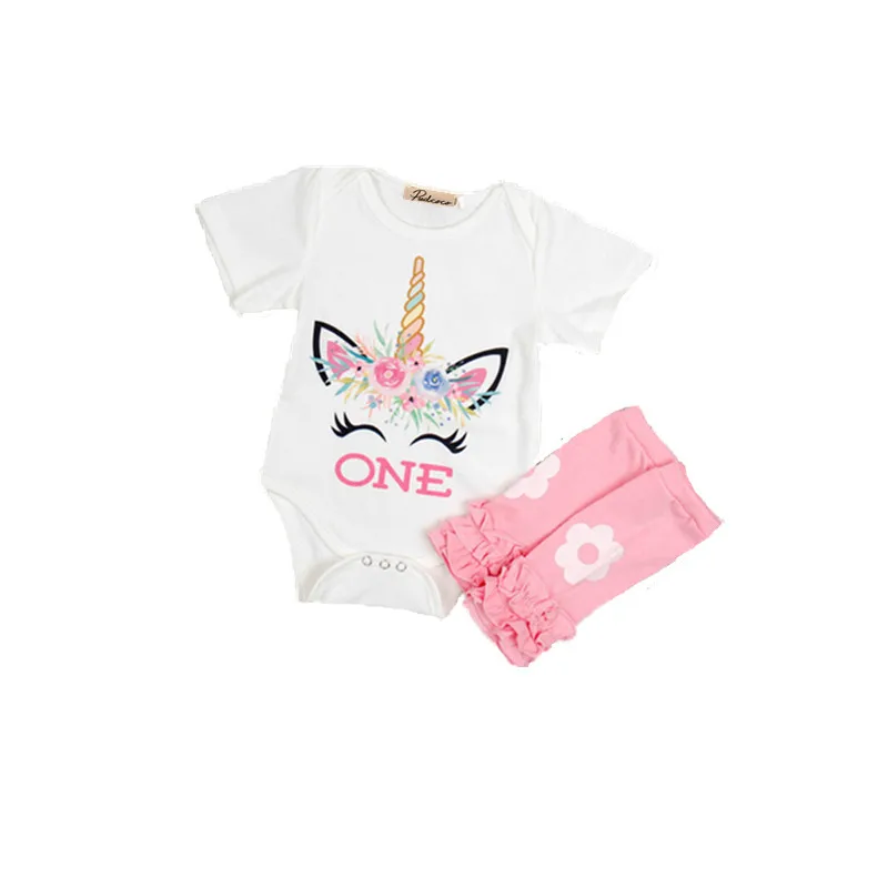 Милый хлопковый боди Pudcoco в стиле аниме с единорогом для новорожденных девочек +