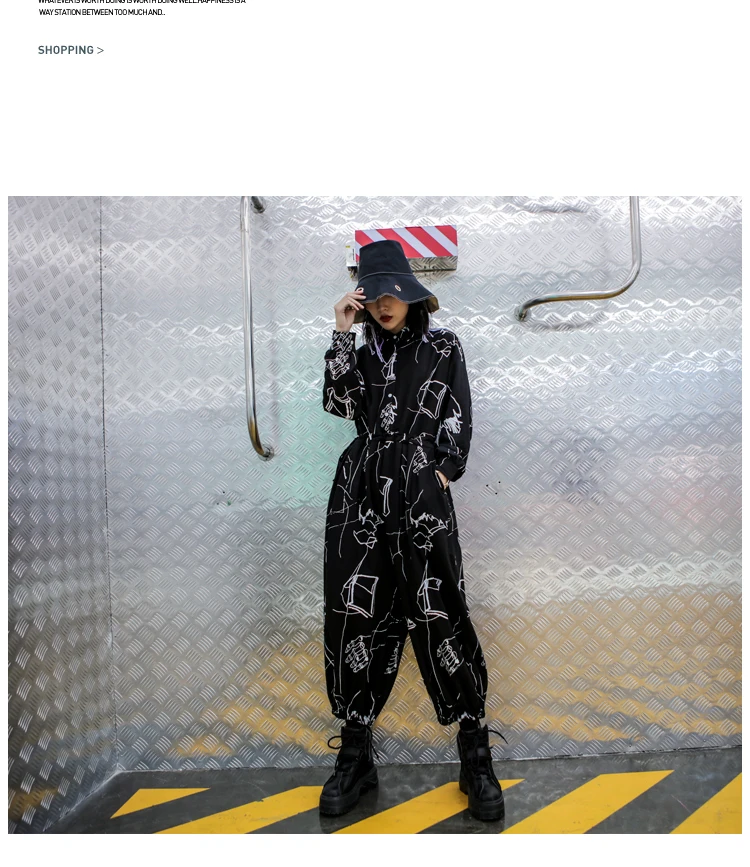 SuperAen High Waist Jumpsuit Female Autumn New Fashion Cotton Ladies Jumpsuits Loose Wide Leg Pants Casual Women Clothing