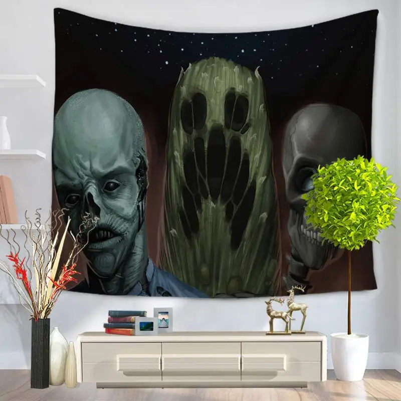 7 типов Гобелены Ужасы головки черепа с декоративный настенный Одеяло полиэстера