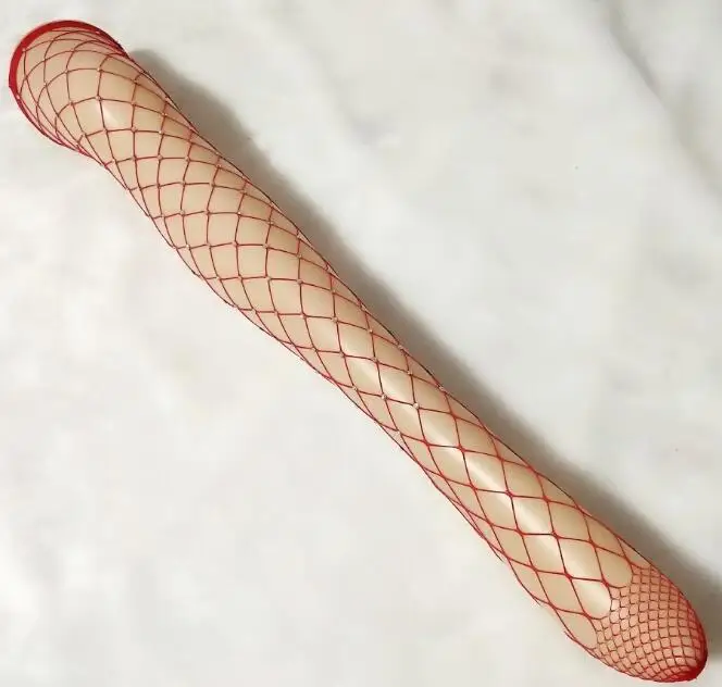 red Новые женские пикантные сетчатые чулки в стиле Харадзюку, прозрачные стразы, женские колготки, чулки по колено - Цвет: red