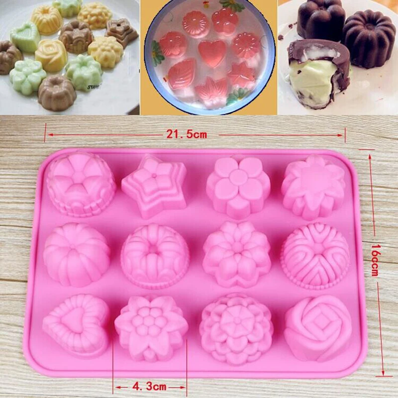 1 шт. 20*16 см Высокое качество DIY Кухня Маффин формы для выпечки 12 цветов