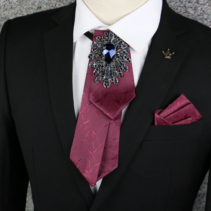 New Free Shipping 2016 fashion casual Men's male man Headwear style high-grade diamond business dress all-match Metrosexual tie