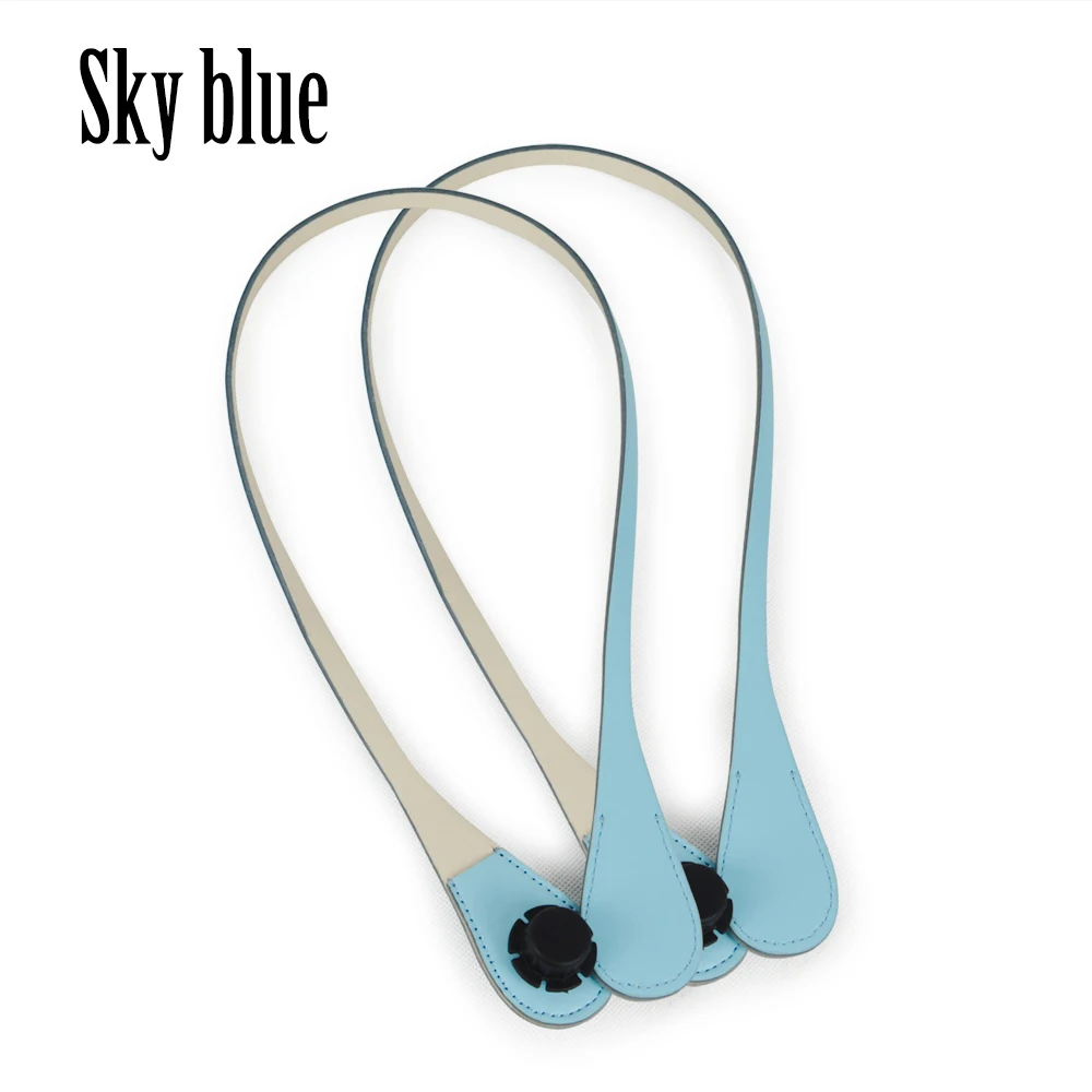 Sky blue TANQU новые длинные сверхтонкие Сменные каплевидные ручки из искусственной кожи для OBag для EVA O Bag Body - Цвет: Sky blue