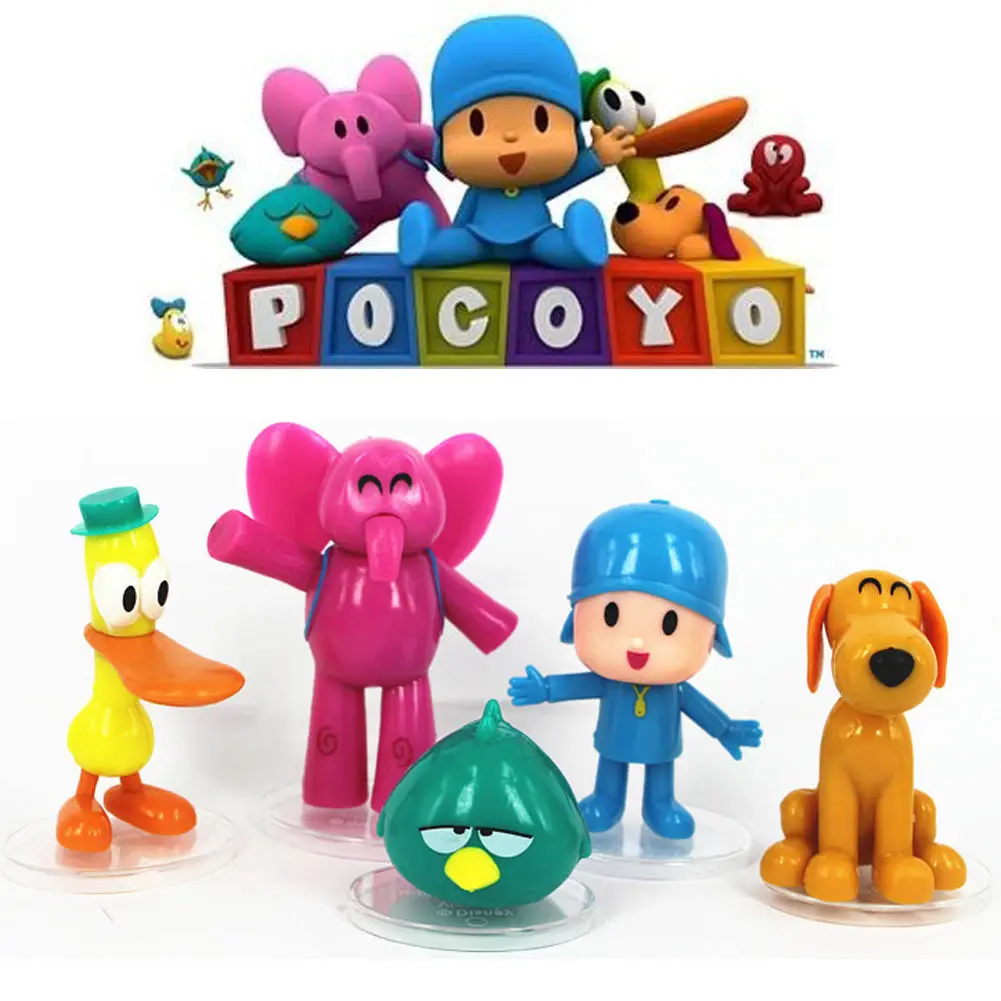 5 шт./компл. мультфильм покойо Pato Элли, Loula, сонный Птица ПВХ фигурки детей Zinkia игрушки Унисекс На Хэллоуин Карнавальный Рождественский подарок игрушки