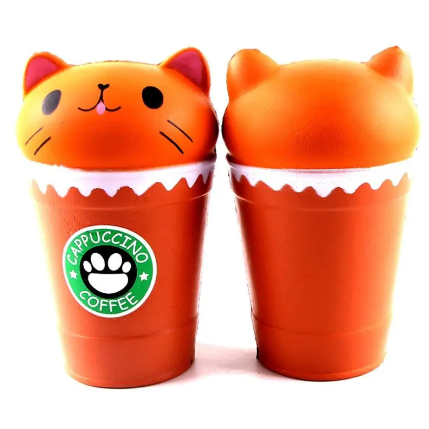 Симпатичная чашка-кошка для капучино cute14 см мягкая медленно восстанавливающая