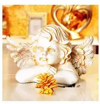 As The Picture Shows Cupid Head Portraits Bust Angel Statue Roman Mythology Amoretto Home Decoration Resin Craftwork Valentine's Day Gift L2193 - Color: As The Picture Shows