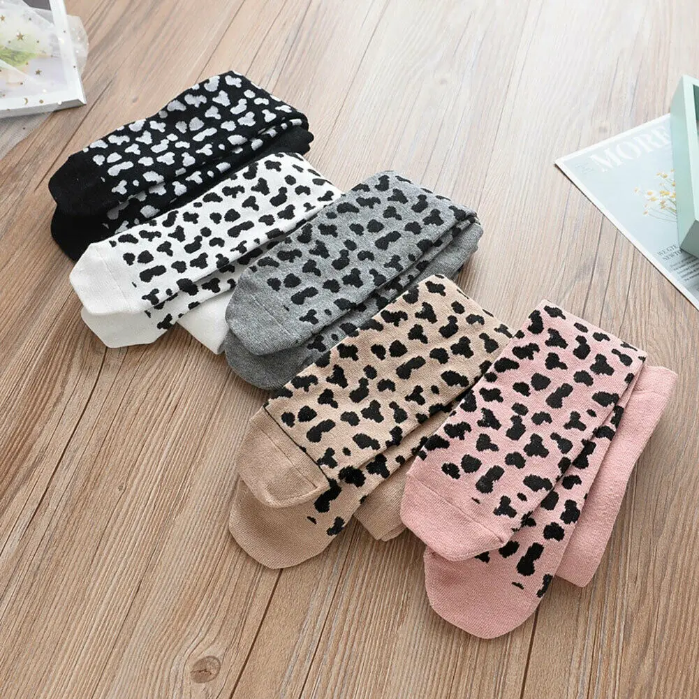 Новые детские колготки с леопардовым принтом для девочек 100% хлопок Чулочные