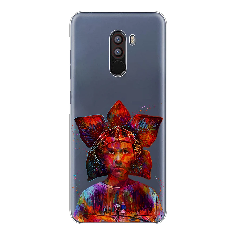 Soft TPU Funda For Xiaomi Pocophone F1 Case Cover 6.18&quot Silicone Capa Fashion Cute Monroe Clown WALL-E Poco Coque Phone Shell |