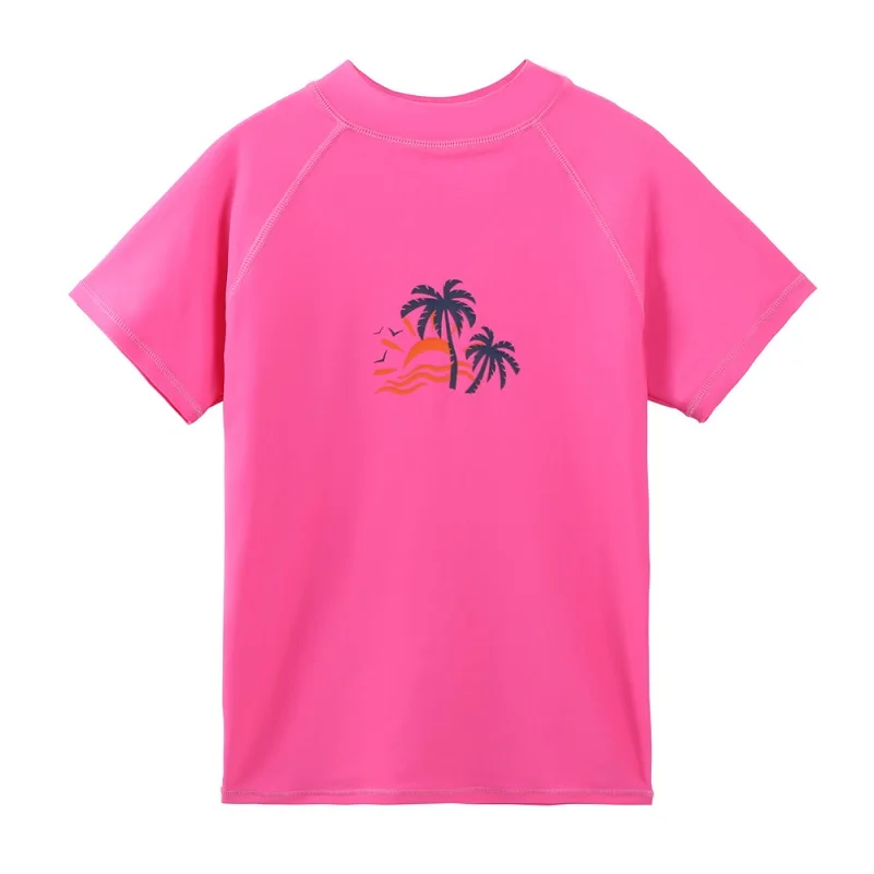 S312 HotPink BAOHULU/купальный костюм для маленьких девочек с цветочным рисунком, UV UPF50+ цельный детский купальный костюм для девочек, для От 3 до 12 лет, детский купальный костюм, пляжная одежда - Цвет: S312 HotPink