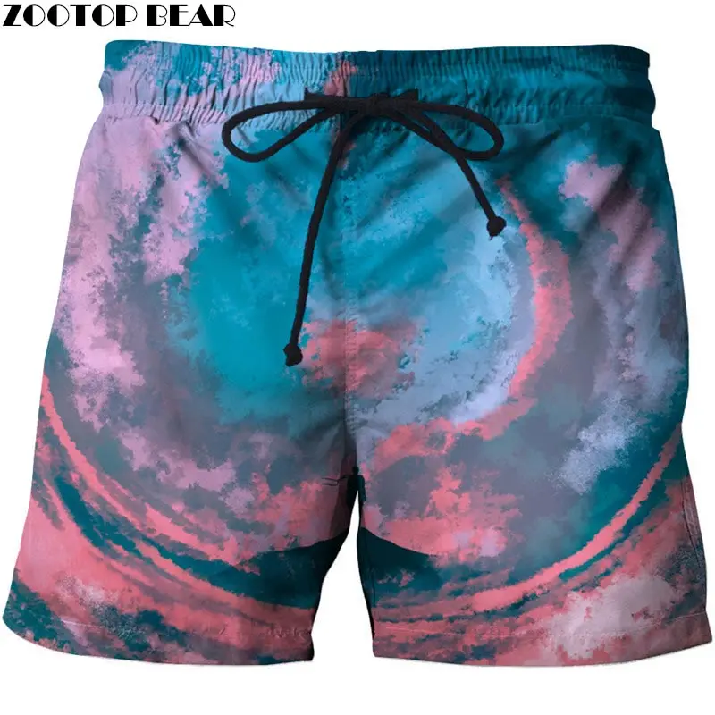 

Splash Painting 3D Print Men Shorts Casual Cool Elastic Waist Men Stone Printed Beach Shorts Male Fitness Shorts ZOOTOP BEAR