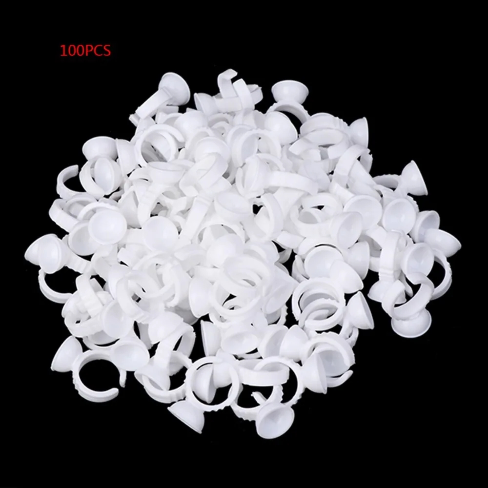 100Pcs Disposable Permanent Makeup Ring No Divider Tattoo Ink Pigment Holder Cup  Size S/M/L