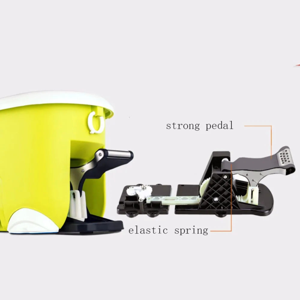 Легко отжимать и чистой микрофибры Швабра ведро мощность двойной привод отжима с