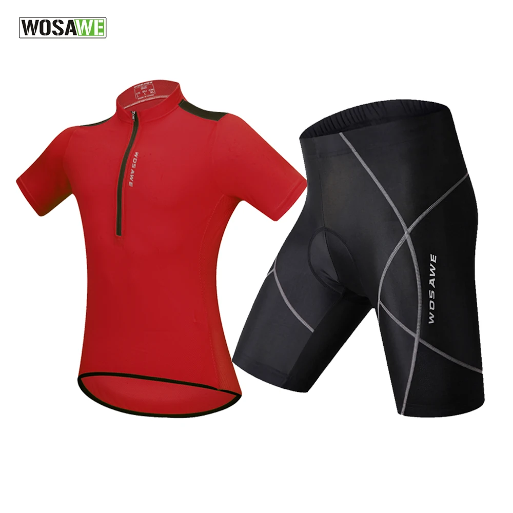 WOSAWE 2018 быстросохнущая велосипедная майка комплект летней велосипедной одежды