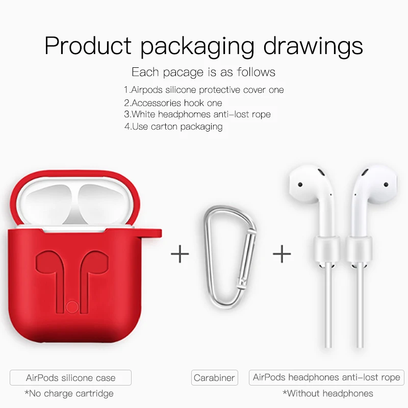 Soft Earphone Case For Apple Airpods Strap Silicone Headphone Cases Accessories Protective Wireless Bluetooth Cover | Электроника