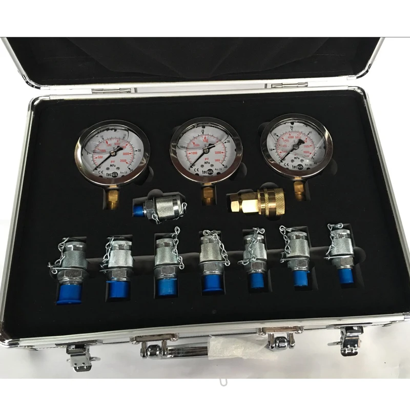 Портативный гидравлический тест манометры на давление экскаватор комплект для