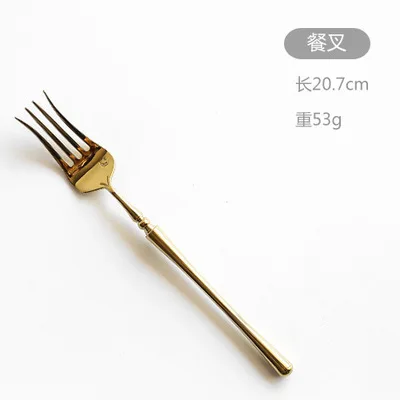 1pcs as photo 18/10 Золотой набор столовых приборов из нержавеющей стали, зеркальная полировка, столовая посуда, столовый нож, вилка, продукты, инструменты, кухонные аксессуары - Цвет: 1pcs as photo