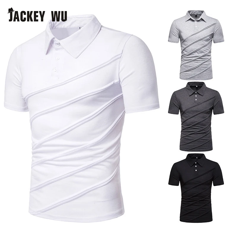 JACKEYWU мужские Поло рубашка для мужчин лето 2019 г. мода раза футболки с короткими