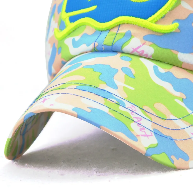 [JAMONT] Детская летняя кепка Snapback бейсбольная s камуфляжная от солнца с дельфином