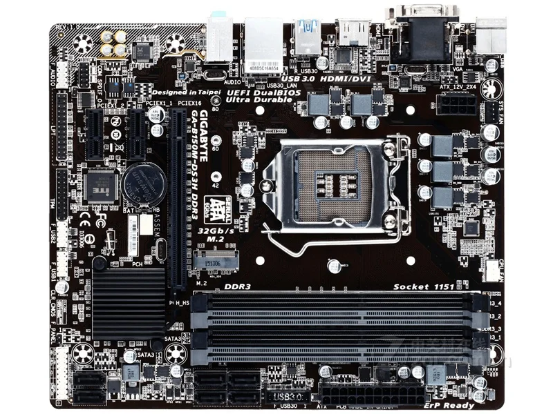 Gigabyte GA-B150M-DS3H DDR3 рабочего Материнская плата B150M-DS3H B150 LGA 1151 Core i7 i5 i3 DDR3 32G SATA3 USB3.0 M.2 микро-atx корпус