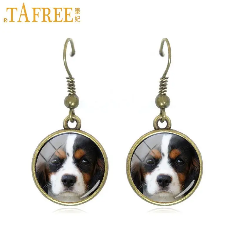 Женские Винтажные висячие серьги TAFREE blenheim bichon yorkie retriever lab Staffie ювелирные изделия